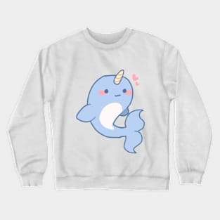 kawaii narwhal Crewneck Sweatshirt